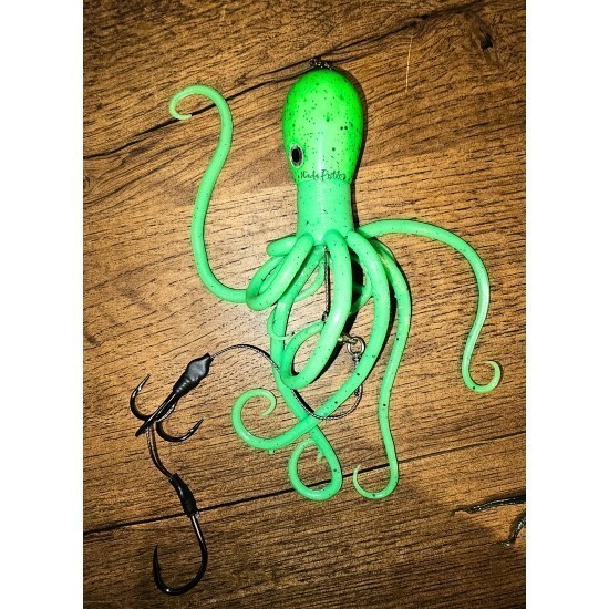 Teaser Țicu Fishing Octopus M2, 200g, Verde Chartreuse