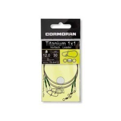 Strună Cormoran Titanium Leader, 30cm/12kg, 2buc/plic