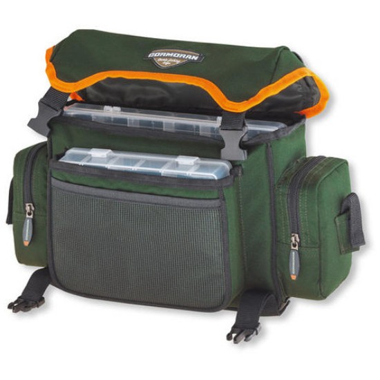 Geantă pentru năluci + 3 cutii Cormoran 5002, 40x15x21cm Geantă pentru năluci + 3 cutii Cormoran 5002, 40x15x21cm