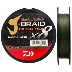 Fir textil Daiwa J-Braid Expedition X8 Dark Green, 0.06mm/5.20kg, 150m