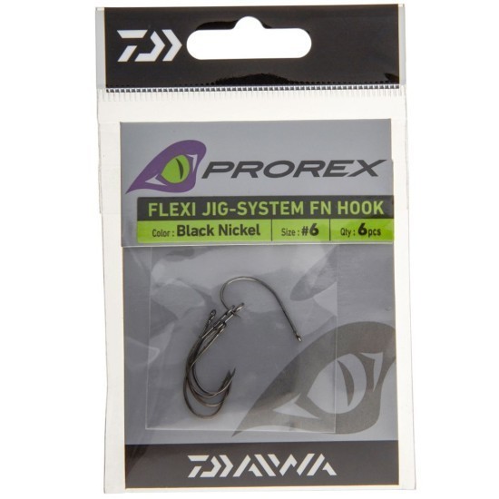Cârlige Daiwa Prorex Flexi Jig-System FN Hook Nr.1, 6buc/plic