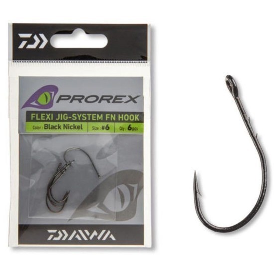 Cârlige Daiwa Prorex Flexi Jig-System FN Hook Nr.1, 6buc/plic