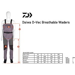 Salopetă Daiwa D-Vec Breathable Waders, 2X-Large