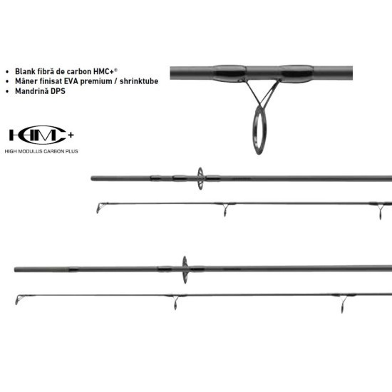 Lansetă Daiwa Black Widow XT Stalker Carp, 3.00m/3.5lbs, 2buc