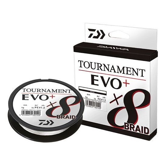 Fir textil Daiwa Tournament Evo+ 8X Braid, White, 0.10mm/6.7kg/135m