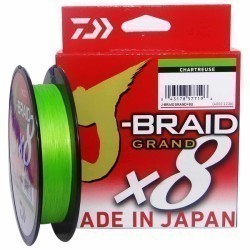 Fir textil Daiwa J-Braid Grand X8, Chartreuse, 0.16mm/10kg/135m