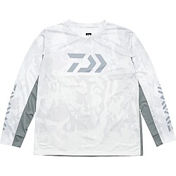 Bluză Tehnică Daiwa Hex Jersey Shirt LS 3012E, Large, White