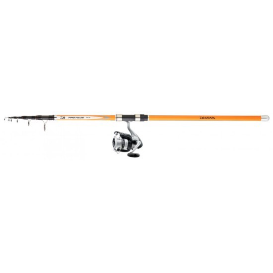 Combo Lansetă telescopică Daiwa Proteus Surf 3.60m/50-100g + Mulinetă Daiwa DF 4000A