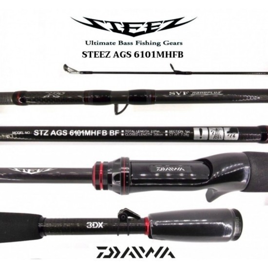 Lansetă Daiwa Steez AGS 6101 MHFB, 2.10m/7-28g, 1buc Lansetă Daiwa Steez AGS 6101 MHFB, 2.10m/7-28g, 1buc