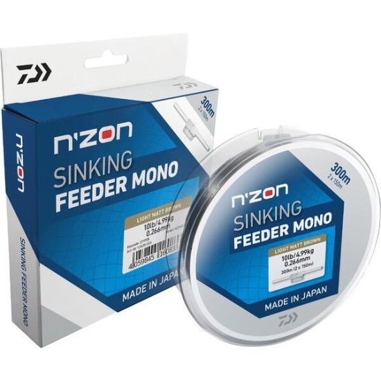 Fir monofilament Daiwa N'Zon Sinking Feeder Mono, Matt Brown, 0.23mm/3.9kg/300m