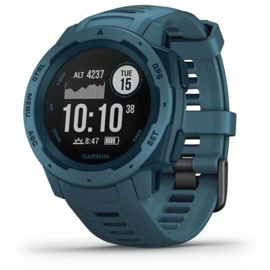 Ceas Garmin Instinct Graphite GPS, Lakeside Blue