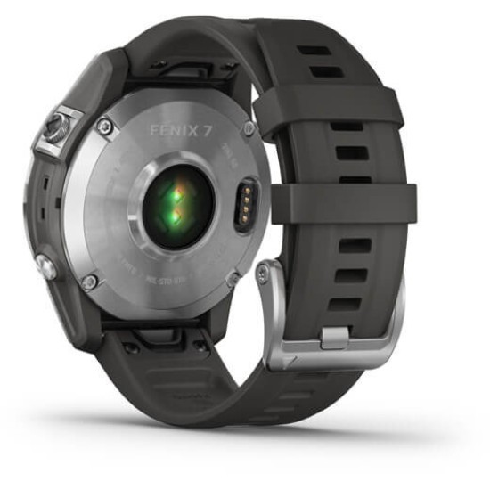 Ceas Garmin Fenix 7 Standard, Silver/Graphite, 47mm