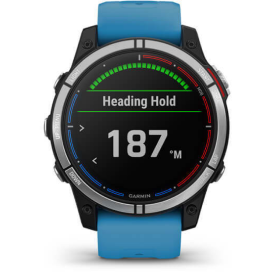 Ceas Garmin Quatix 7 Base, Carbon/Blue, 47mm