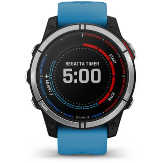 Ceas Garmin Quatix 7 Base, Carbon/Blue, 47mm