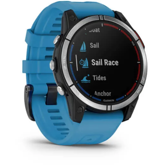 Ceas Garmin Quatix 7 Base, Carbon/Blue, 47mm