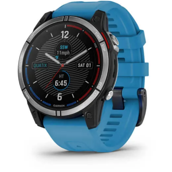 Ceas Garmin Quatix 7 Base, Carbon/Blue, 47mm