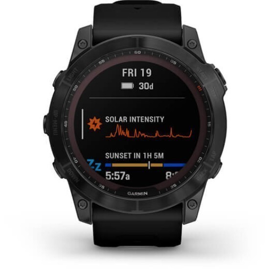 Ceas Garmin Fenix 7X Sapphire Solar DLC Black, Titan/Blake, 51mm