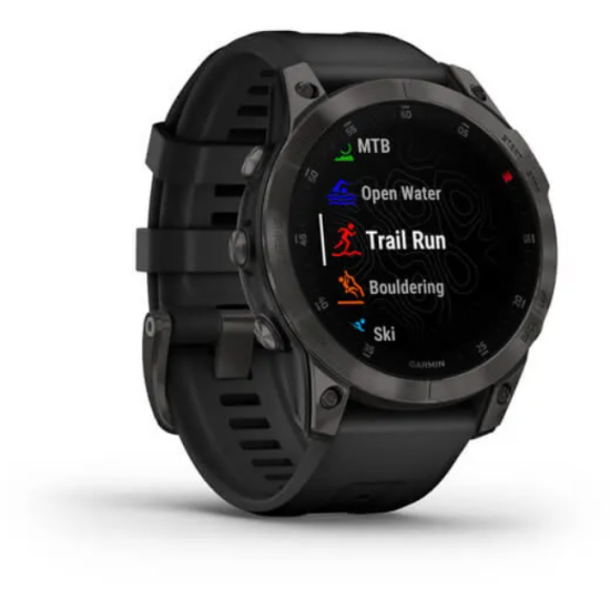 Ceas Garmin Epix 2, Sapphire Gray/Titanium, 47mm