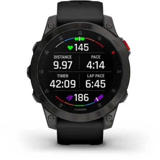 Ceas Garmin Epix 2, Sapphire Gray/Titanium, 47mm