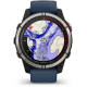 Ceas Garmin Quatix 7, Sapphire Amoled Carbon/Blue Marin, 47mm