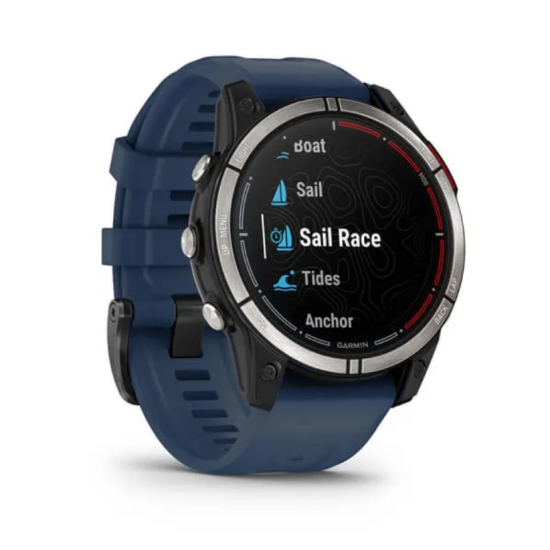 Ceas Garmin Quatix 7, Sapphire Amoled Carbon/Blue Marin, 47mm