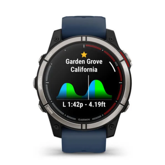 Ceas Garmin Quatix 7, Sapphire Amoled Carbon/Blue Marin, 47mm