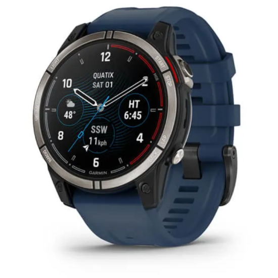 Ceas Garmin Quatix 7, Sapphire Amoled Carbon/Blue Marin, 47mm