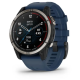 Ceas Garmin Quatix 7, Sapphire Amoled Carbon/Blue Marin, 47mm