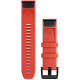 Curea ceas Garmin Quick Fit, Silicon, Laser Red, 22mm