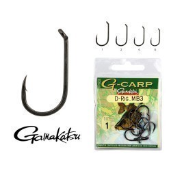 Cârlige Gamakatsu G-Carp D-Rig MB3, Negru, Nr.4, 10buc/plic