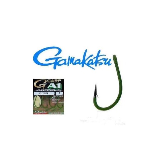 CÂRLIGE GAMAKATSU A1 G-CARP SUPER GREEN NR.1 10BUC/PLIC