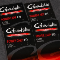 Cârlige Gamakatsu Pro Commercial Powercarp Eyed Barbless Nr.10 | 10buc/plic