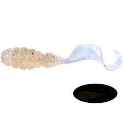Nălucă Jackall Good Meal Grub, Glow Crash Clear Krill, 3.8cm, 8buc/plic