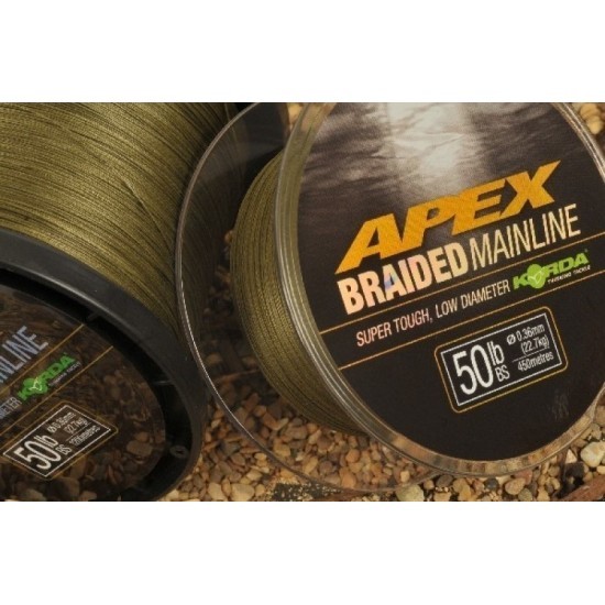 Fir Textil Korda Apex Braided Mainline Sub Brown, 0.23mm/13.6kg/450m