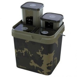 Găleată nadă + 4 cutii Korda Kontainer System, 17L