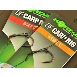 Montură Korda N-Trap DF Wide Gape Barbless + Free Extenda Stops, Nr.6/15lb, 1buc/blister