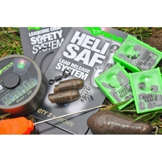 Sistem clips pentru plumb pierdut Korda Heli Safe Lead Release, Green, 2buc/blister