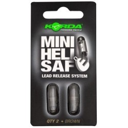 Sistem clips pentru plumb pierdut Korda Mini Heli Safe Lead Release, Brown, 2buc/blister