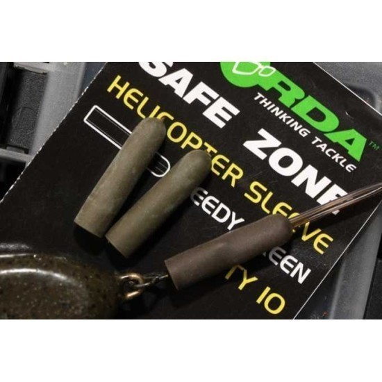 Tub protecție agrafă/vârtej Korda Helicopter Sleeve, Weedy Green, 10buc/plic