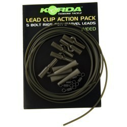 Kit montură plumb pierdut Korda Lead Clip Action Pack, Weed
