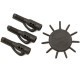 Clips pentru montură cu plumb pierdut Korda Multi Lead Clip, Weed/Silt, 10buc/plic