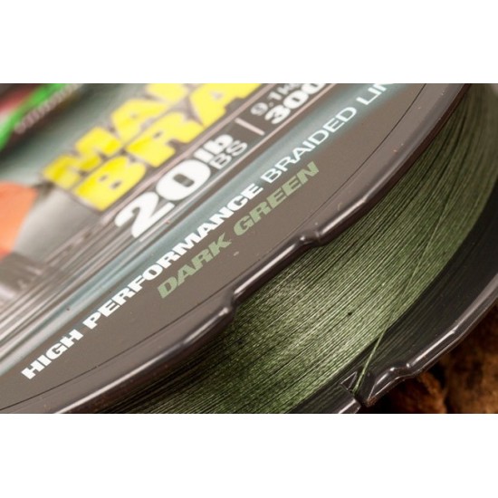Fir Textil Korda Marker Braid, Dark Green, 0.16mm/9.1kg/300m