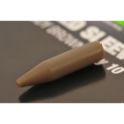 Manșon protecție agrafă/vârtej Korda Tapered Silicon Sleeves, Muddy Brown, 10buc/plic