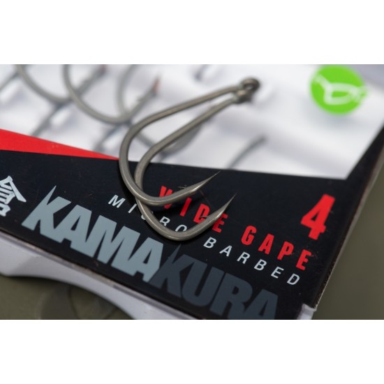 Cârlige Korda Kamakura Wide Gape Micro Barbed, Nr.8, 10buc/cutie