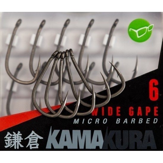 Cârlige Korda Kamakura Wide Gape Micro Barbed, Nr.4, 10buc/cutie