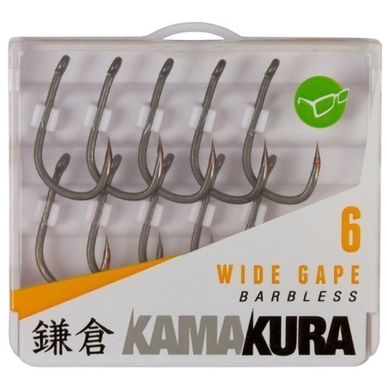 Cârlige Korda Kamakura Wide Gape Barbless, Nr.4, 10buc/cutie