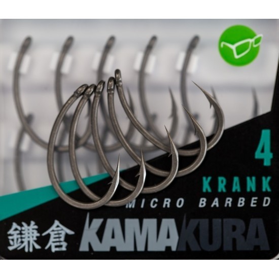 Cârlige Korda Kamakura Krank Micro Barbed, Nr.2, 10buc/cutie
