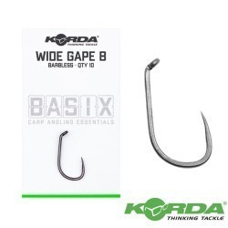 Cârlige Korda Basix Wide Gape Barbless, Nr.2, 10buc/plic