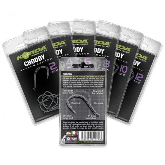 Cârlige Korda Choddy Micro Barbed, Nr.10, 10buc/plic