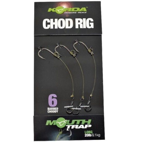 Montură Korda Chod Rig Long, Nr.4, 3buc/plic